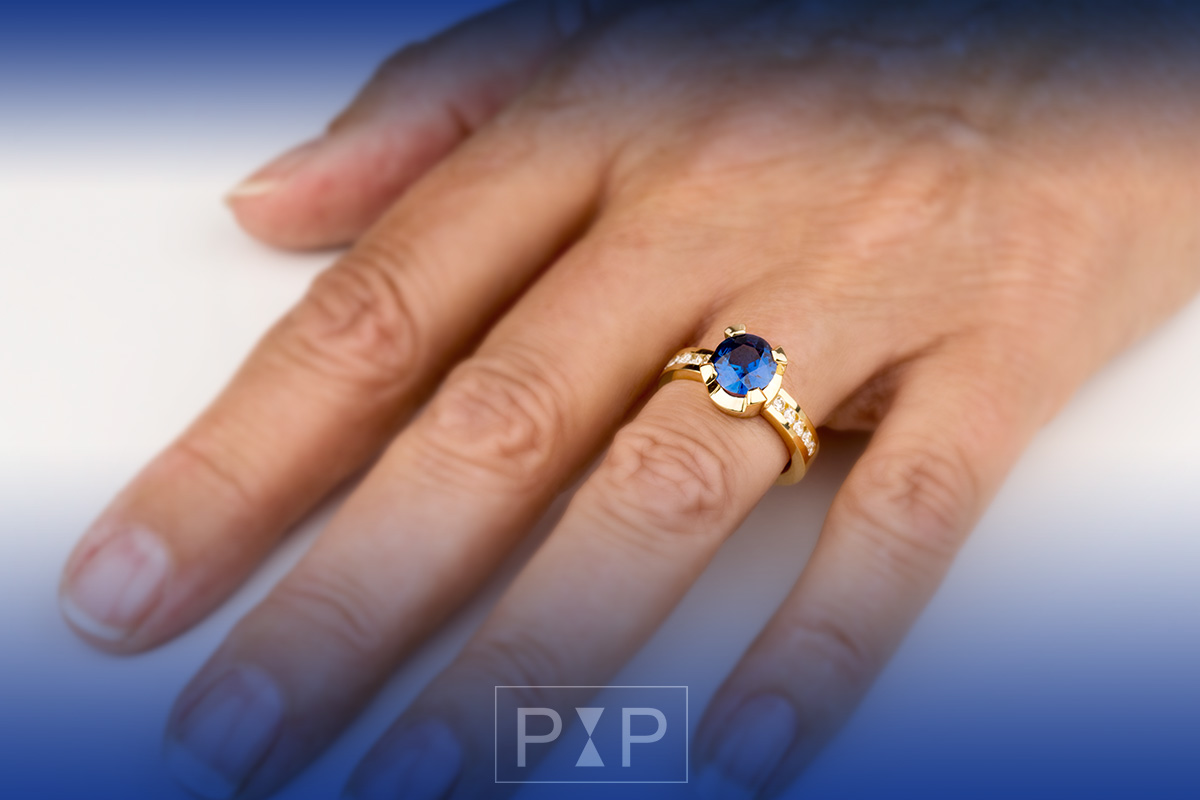 New Collection combi saffier diamanten ring