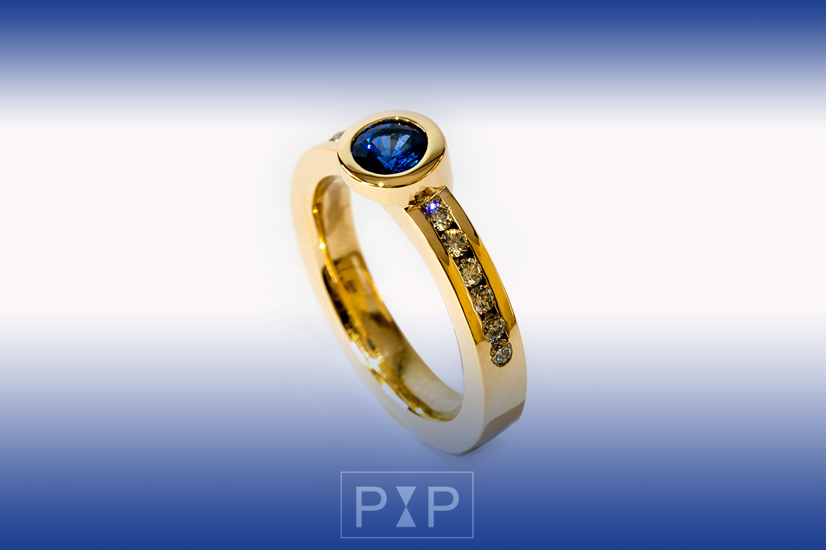 Piet Peperkamp new collection ring saffier diamant